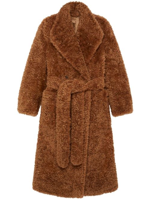 Faux fur coat with belt STELLA MC CARTNEY | 6600883EU9012574